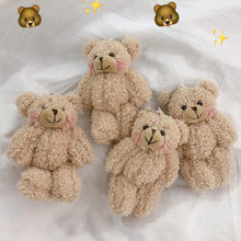 Load image into Gallery viewer, Girl Cute Plush Baby Brown Blush Bear Doll Soft Key Chain Bag Pendant Accessory