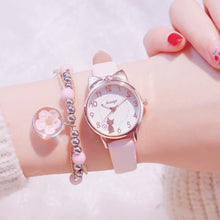 Load image into Gallery viewer, New Simple Sweet Cute Cat Watch Dial Children Student Quartz Wristwatches