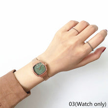 Load image into Gallery viewer, Women Fashion Casual Retro Luxury Small Square Wheat Ear Printing Watch Ladies Rose Gold Quartz Watch