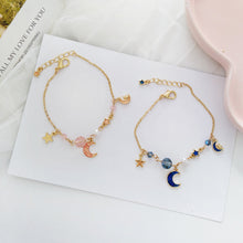 Load image into Gallery viewer, New Sweet Cute Girl Bracelet Star Moon Pendant Bracelet Women Jewelry Gift