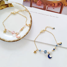 Load image into Gallery viewer, New Sweet Cute Girl Bracelet Star Moon Pendant Bracelet Women Jewelry Gift