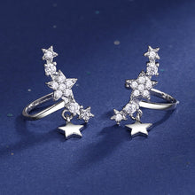 Load image into Gallery viewer, New Fashion Sparkling Zircon Star Tassel Ear Clips Earrings Women Jewelry Gift