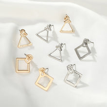 Load image into Gallery viewer, Fashion Simple Metal Hollow Geometric Rhombus Triangle Ear Studs Earrings Women Jewelry Gift