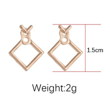 Load image into Gallery viewer, Fashion Simple Metal Hollow Geometric Rhombus Triangle Ear Studs Earrings Women Jewelry Gift