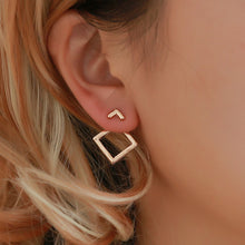 Load image into Gallery viewer, Fashion Simple Metal Hollow Geometric Rhombus Triangle Ear Studs Earrings Women Jewelry Gift