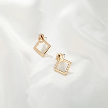 Load image into Gallery viewer, Fashion Simple Metal Hollow Geometric Rhombus Triangle Ear Studs Earrings Women Jewelry Gift