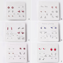 Load image into Gallery viewer, 7 Pairs Fashion Exquisite Korean One Week Ear Studs Set Women Daily Party Jewelry Gift