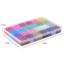 Load image into Gallery viewer, Glass Seed Beads Small Craft Beads for DIY Bracelet Necklaces Crafting Jewelry Making Supplies with Two Clear Bracelet String and a tweezer