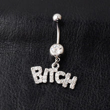 Load image into Gallery viewer, 1PC Fashion Personality Letter Pendant Stainless Steel Navel Nail Women Body Piercing Jewelry