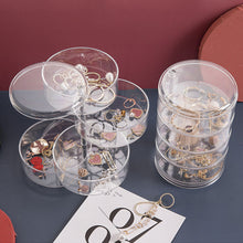 Load image into Gallery viewer, Creative Transparent Plastic Rotating Jewelry Storage Box Jewelry Dust-proof Display Box