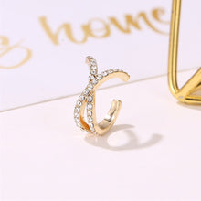 Load image into Gallery viewer, 1PC Fashion Retro Exquisite Rhinestone Cross U-shaped Ear Clip Women Earrings Jewelry