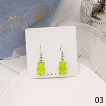 Load image into Gallery viewer, Fashion Sweet Cute Cartoon Candy Color Bear Resin Earrings Girls Women Jewelry Gift