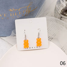Load image into Gallery viewer, Fashion Sweet Cute Cartoon Candy Color Bear Resin Earrings Girls Women Jewelry Gift