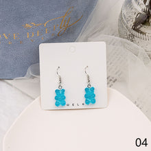 Load image into Gallery viewer, Fashion Sweet Cute Cartoon Candy Color Bear Resin Earrings Girls Women Jewelry Gift