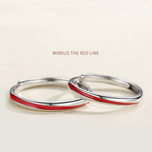 Load image into Gallery viewer, Creative Simple Red Mobius Strip Adjustable Couple Rings Girl Boy Friend Valentine's Day Jewelry Gift