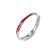 Load image into Gallery viewer, Creative Simple Red Mobius Strip Adjustable Couple Rings Girl Boy Friend Valentine's Day Jewelry Gift