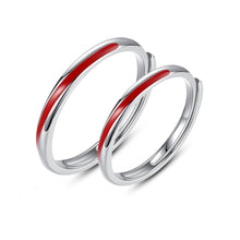 Load image into Gallery viewer, Creative Simple Red Mobius Strip Adjustable Couple Rings Girl Boy Friend Valentine's Day Jewelry Gift
