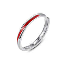 Load image into Gallery viewer, Creative Simple Red Mobius Strip Adjustable Couple Rings Girl Boy Friend Valentine's Day Jewelry Gift