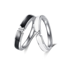 Load image into Gallery viewer, Creative Simple Black and White Adjustable Couple Rings Girl Boy Friend Valentine's Day Jewelry Gift