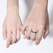 Load image into Gallery viewer, Creative Simple Black and White Adjustable Couple Rings Girl Boy Friend Valentine's Day Jewelry Gift