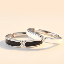 Load image into Gallery viewer, Creative Simple Black and White Adjustable Couple Rings Girl Boy Friend Valentine's Day Jewelry Gift