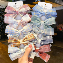 Load image into Gallery viewer, Fashion Women Casual Adjustable Uniform Hairpin Cotton Boys Girls Bow Plaid Necktie JK Plaid Ties