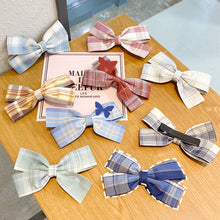 Load image into Gallery viewer, Fashion Women Casual Adjustable Uniform Hairpin Cotton Boys Girls Bow Plaid Necktie JK Plaid Ties