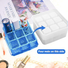 Load image into Gallery viewer, 23Pcs Epoxy Silicone Resin Molds Set, Including Deer Makeup Jewelry Display Tray, 9-Slot Lipstick Organizer Pen Holder, Hexagon Storage Box, Flower and 10 Mixing Sticks, 5pcs 3ML Plastic Droppers Tools for DIY Resin Casting Crafts