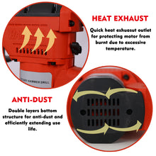 Load image into Gallery viewer, Rotary Hammer 1100W(Red + Black) 1-1/2" SDS Plus Rotary Hammer Drill 3 Functions