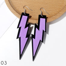Load image into Gallery viewer, Fashion Punk Exaggerated Long Lightning Acrylic Acetic Acid Pendant Earrings Women Jewelry Gift