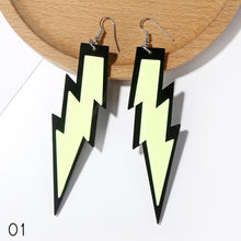 Load image into Gallery viewer, Fashion Punk Exaggerated Long Lightning Acrylic Acetic Acid Pendant Earrings Women Jewelry Gift