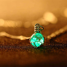 Load image into Gallery viewer, Fashion Creative Glass Night Light Luminous Pendant Hand-woven Night Glow Necklace Jewelry Gift