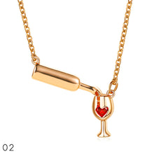 Load image into Gallery viewer, 1 PC Fashion Creative Red Wine Bottle Goblet Pendant Necklace Women Jewelry Gift