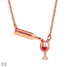 Load image into Gallery viewer, 1 PC Fashion Creative Red Wine Bottle Goblet Pendant Necklace Women Jewelry Gift