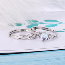 Load image into Gallery viewer, Fashion Exquisite Moonstone Adjustable Opening Couple Rings Girl Boy Friend Jewelry Gift