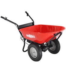 Load image into Gallery viewer, RedRock Wheelbarrow Utility Cart Electric Powered 24V DC 180W AGM Battery 330lbs (150kgs) Max Capacity Barrel Dump Material Debris Hauler