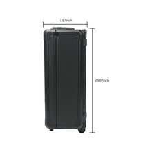 Load image into Gallery viewer, Black Hand Tool Box with 4 Layers of Toolset and Wheels