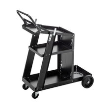 Load image into Gallery viewer, Welding Cart, 3-Tier Welder Cart Heavy Duty with 400Lbs Static Weight Capacity, 360° Swivel Wheels, Tank Storage Safety Chains, Rolling MIG Welder Cart for TIG, ARC, MMA Welding Machine