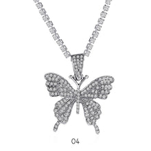 Load image into Gallery viewer, Fashion Hip Hop Exaggerated Rhinestone Big Butterfly Pendant Choker Necklace Women Party Jewelry