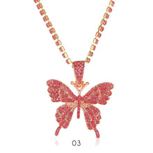 Load image into Gallery viewer, Fashion Hip Hop Exaggerated Rhinestone Big Butterfly Pendant Choker Necklace Women Party Jewelry