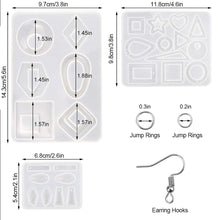 Load image into Gallery viewer, Earring Resin Molds Bohemian Hoop Drop Dangle Resin Earring Mold Jewelry Silicone Molds for Women Girls DIY Birthday Party Christmas Friendship Gifts