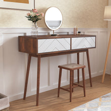 Load image into Gallery viewer, Entryway Table with 2 Carved Panel Drawers, Console Table with Storage Space and Wood Legs,Sofa Table Behind Couch for Hallway, Living Room, Natural Color