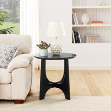 Load image into Gallery viewer, 25" Round End Table, Wooden Side Table,Night Stand for Bedroom, Living Room ,Reception Room