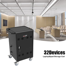 Load image into Gallery viewer, Mobile Charging Cart and Cabinet for Tablets Laptops 32-Device