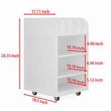 Load image into Gallery viewer, 4 Tier Kitchen Island Cart with Spice Rack & Locking Casters, Simple Design Mobile Kitchen Storage Islands for Kitchen Living Room Bedroom, White