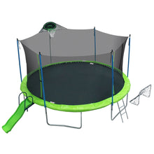 Load image into Gallery viewer, 16FT Trampoline with Slide , Outdoor Trampoline for Kids and Adults with Enclosure Net and Ladder,football goal,backboard