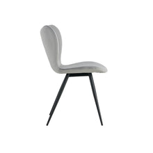 Load image into Gallery viewer, Dining chairs set of 2, Grey velvet Chair modern kitchen chair with metal leg