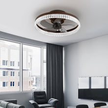 Load image into Gallery viewer, Ceiling Fans with Lights, Minimalist Ring Led Chandelier Fan with Remote Control Modern Ceiling Lamp for Bedroom Nursery Living Room