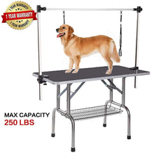 Load image into Gallery viewer, 36" Professional Dog Pet Grooming Table Adjustable Heavy Duty Portable w/Arm & Noose & Mesh Tray