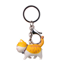 Load image into Gallery viewer, Car Cartoon Cat Pendant Key Rings Kitten Cat Key Chain Shake Head Car Bag Keychains Creative Gift